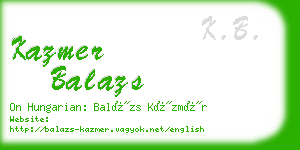 kazmer balazs business card